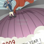 2009年丑年用のポストカード