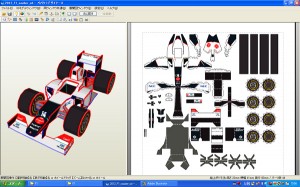 Sauber C31 is under construction by pepakura designer image