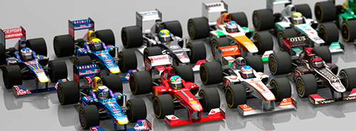 F1 2013 launch model deformed