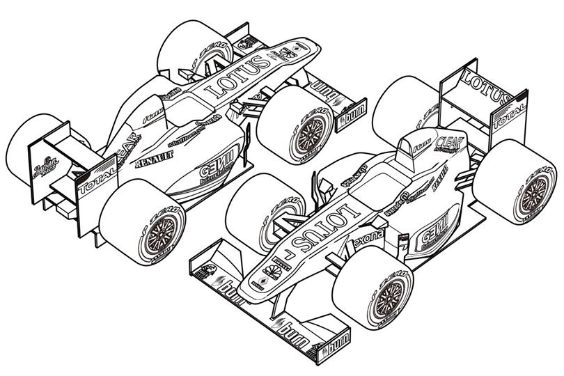 F1塗り絵