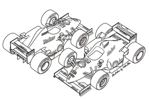 F1 塗り絵