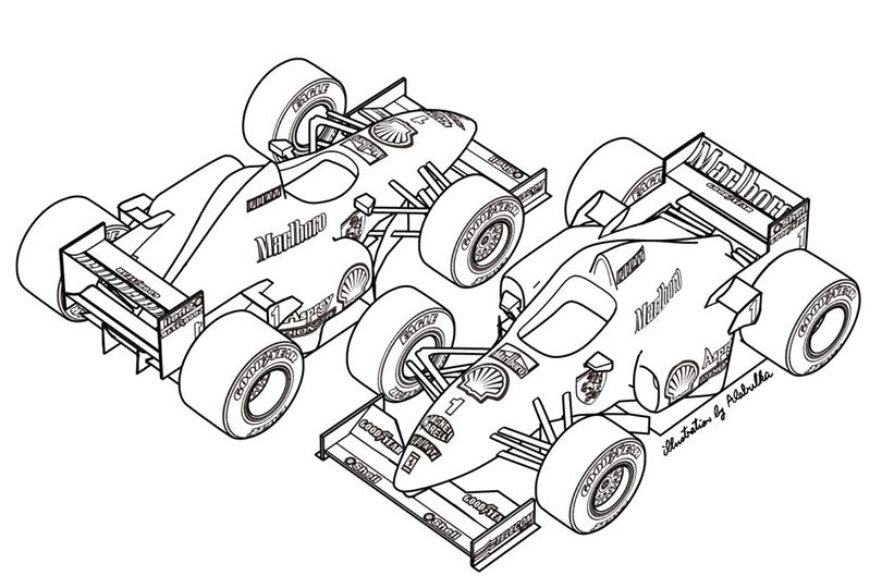 F1塗り絵