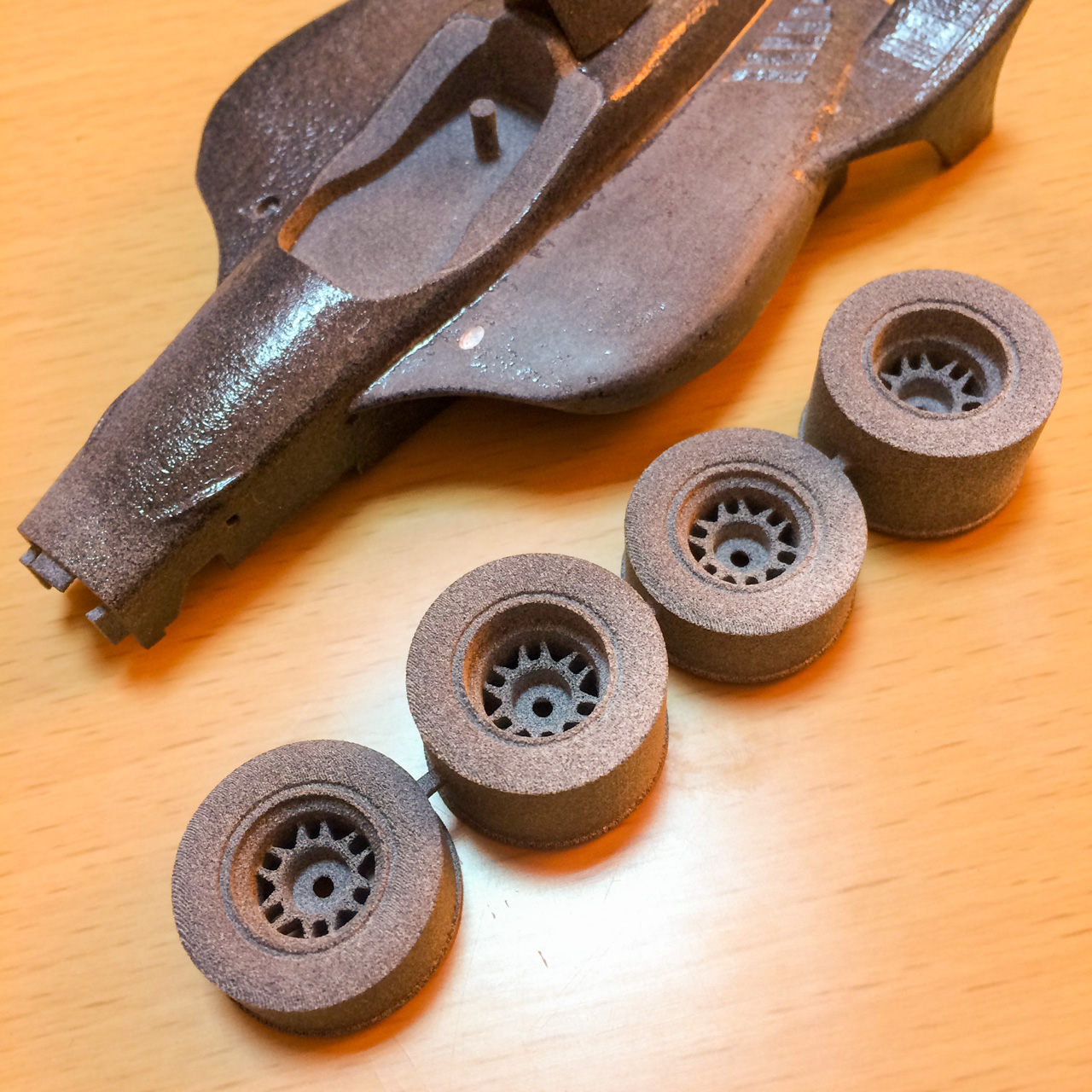 3d printed Indycar wheel for miniz f1