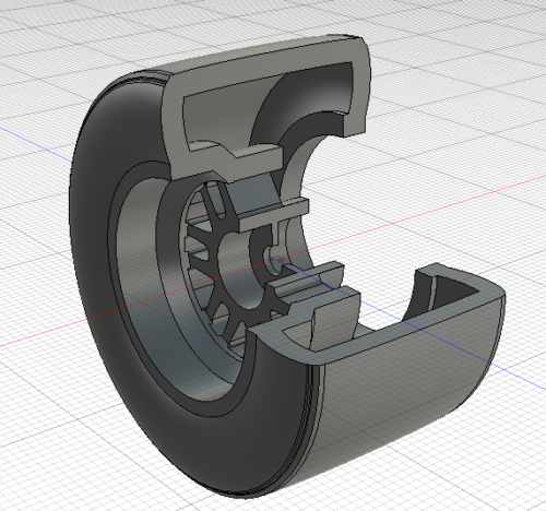 Indycar Wheel for Miniz F1