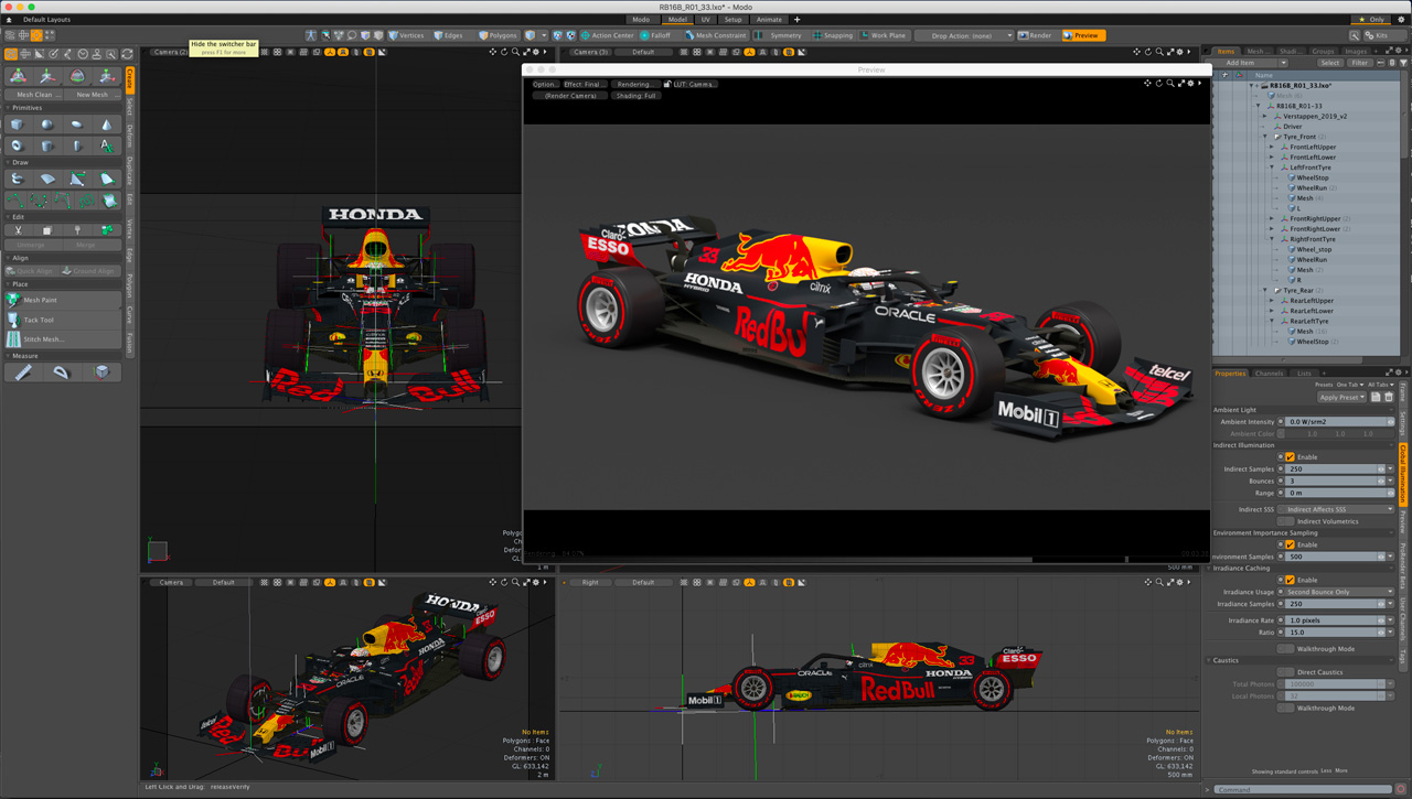 RB16Bモデリング中