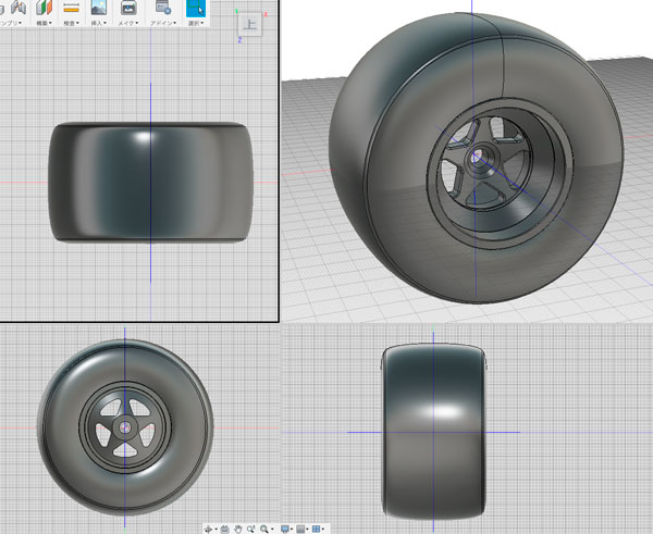 fusion360で作ったLotu107用OZホイール